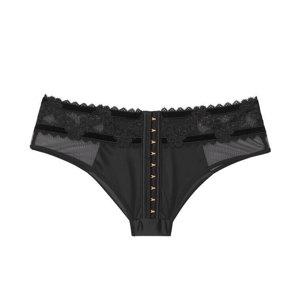Victoria’s Secret velvet trim midrise cheeky panty - S - NWT